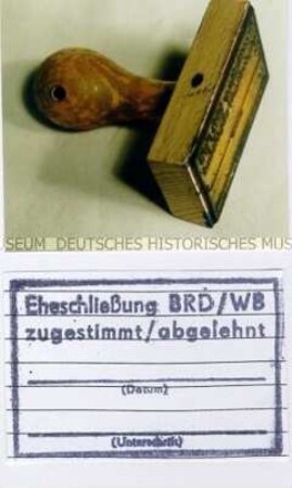 Stempel "Eheschließung BRD/WB"