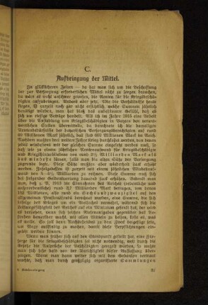 C. Aufbringung der Mittel.