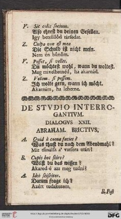Dialogvs XXII.
