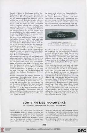 2: Vom Sinn des Handwerks : zur Ausstellung "Das Bayerische Handwerk", München 1927
