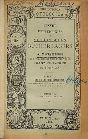 Katalog. 168. 1891