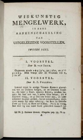 I. - XLIX. Voorstel.
