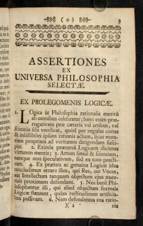 3-14, Ex Prolegomenis Logicae. - De Natura & Arte.