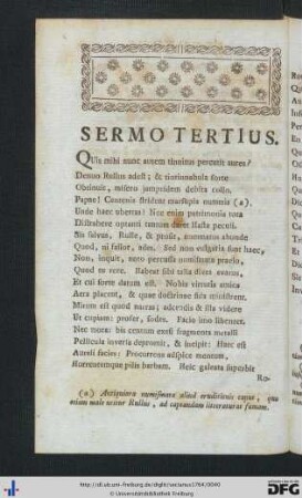 Sermo Tertius.