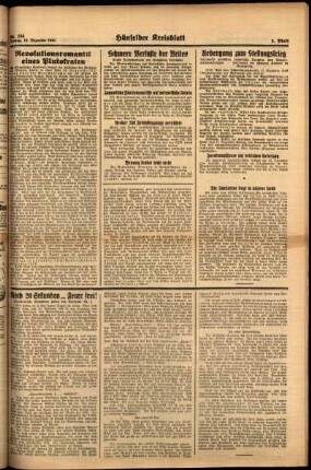 Zweite Ausgabe vom Freitag, den 19. Dezember 1941.