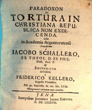 Paradoxon de tortura in Christiana republica non exercenda