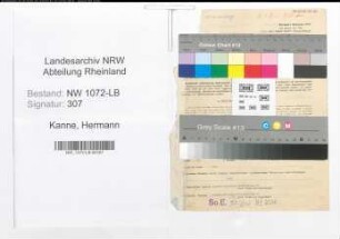 Entnazifizierung Hermann Kanne , geb. 04.10.1890 (Polizist)