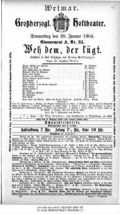 Weh dem, der lügt