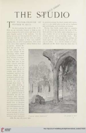 The water-colours of Alfred W. Rich