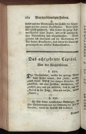 Das achtzehente Capitel. Von den Wechselfiebern.