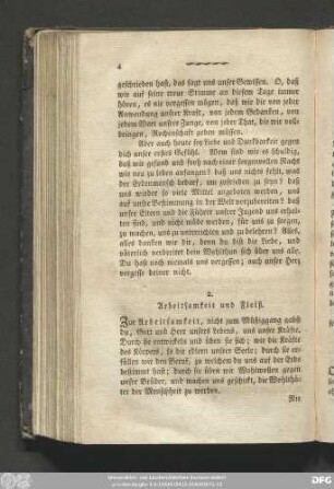 2. Arbeitsamkeit und Fleiß.
