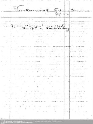 Trautmansdorff, F. (Trauttmansdorff)