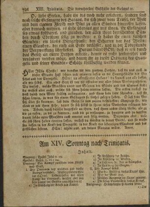 Am XIV. Sonntag nach Trinitatis.