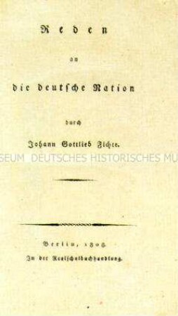 Reden an die Deutsche Nation