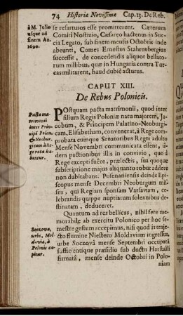 Caput XIII. De Rebus Polonicis