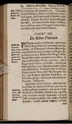 Caput XIII. De Rebus Polonicis
