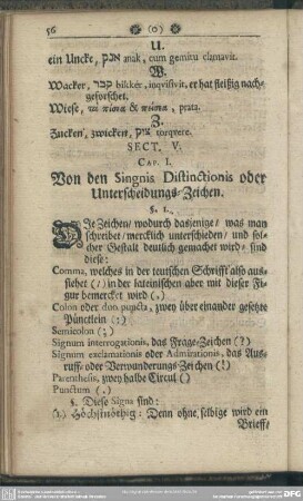 Sect. V. Von den Signis Distinctionis oder Unterscheidungs-Zeichen