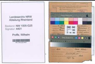 Entnazifizierung Wilhelm Proffe , geb. 06.02.1906 (Geschaeftsinhaber)