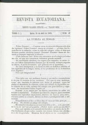 Número 4.°, Quito, 30 de abril de 1889.