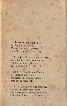 Trösteinsamkeit in Liedern