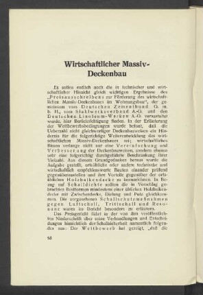 Wirtschaftlicher Massiv-Deckenbau