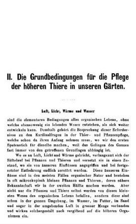 Luft, Licht, Wärme und Wasser.
