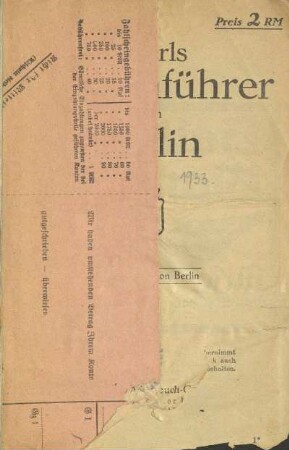 1933: Scherls Straßenführer durch Berlin