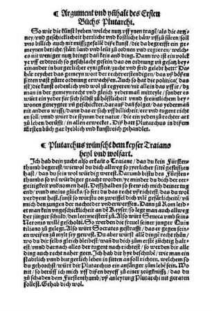 [Plutarchi von Cheronea Erst Büch. Wie ein Burgerlich leben anzürichten sey.]