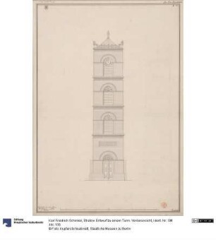 Stralow. Entwurf zu einem Turm. Vorderansicht