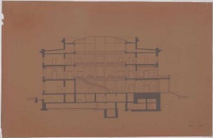 Troost, Paul Ludwig; München, Arcisstr. 12; Führerbau der NSDAP - Schnitt