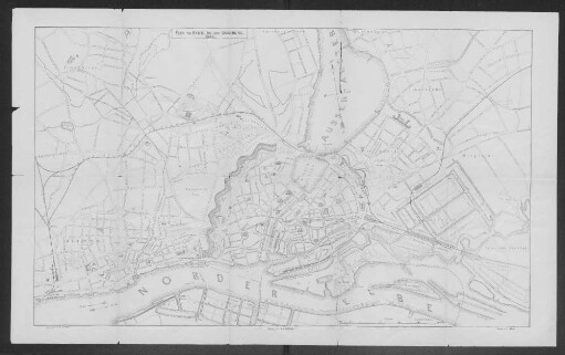Plan von Hamburg und Umgebung. 1868.