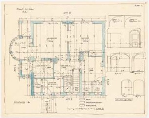Wohnhaus Hauser, Solln: Grundriss EG, Details 1:50