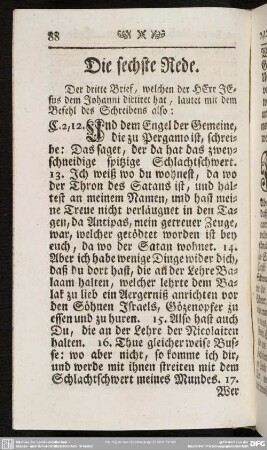 Die sechste Rede
