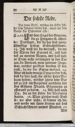 Die sechste Rede