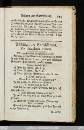 Die Fragstücke Lutheri.