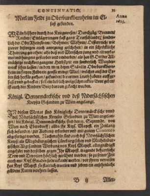 Königl. Dennemärckische und deß Nidersächsischen Kreyses Gesandten zu Wien angelangt.