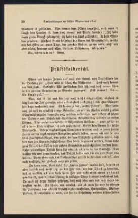 20-22, Präsidialbericht