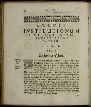 Tit. I. De Justitia & Jure.