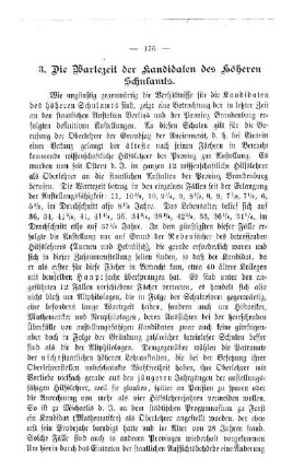 Die Wartezeit der Kandidaten des höheren Schulamts : Sprechsaal