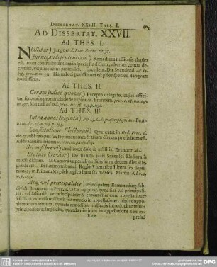 Ad Dissertat. XXVII.