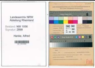 Entnazifizierung Alfred Hanke , geb. 23.05.1897 (Beamter)