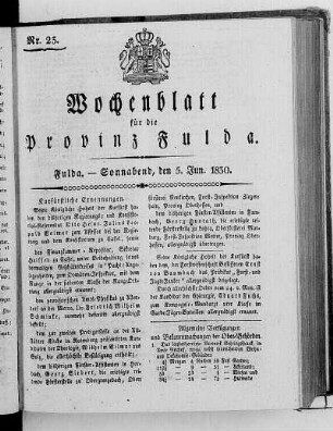 Nr. 23, Ausgabe vom 5. Juni 1830