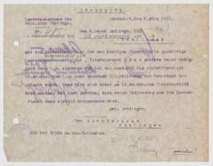 Geschäftsverteilung, Zusammensetzung des Landesausschusses der Soldatenräte, Angelegenheiten einzelner Mitglieder