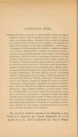 Capítulo XXXI [XLI]. Gobierno del Obispo Arrechederra. - ...