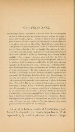 Capítulo XXXI [XLI]. Gobierno del Obispo Arrechederra. - ...