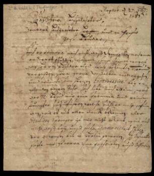 Brief von Wilhelm Friedrich Thülmeyer an Friedrich Lucae