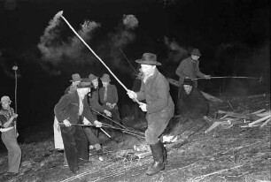 Buchenbach: Scheibenschlagen; beim Scheibenschlagen