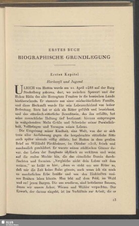 Erstes Buch: Biographische Grundlegung