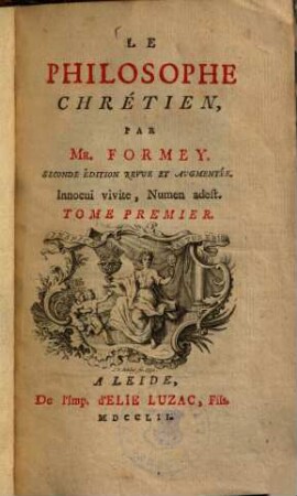Le philosophe crétien, 1