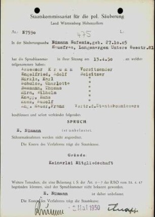 Nümann, Eufemia